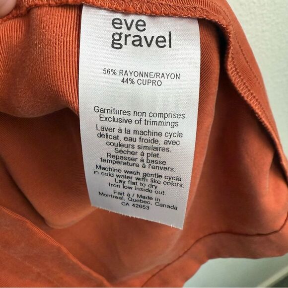 Eve Gravel Rust Sonora Dress Tie Waist Womens Size Medium Pockets - Picture 14 of 14